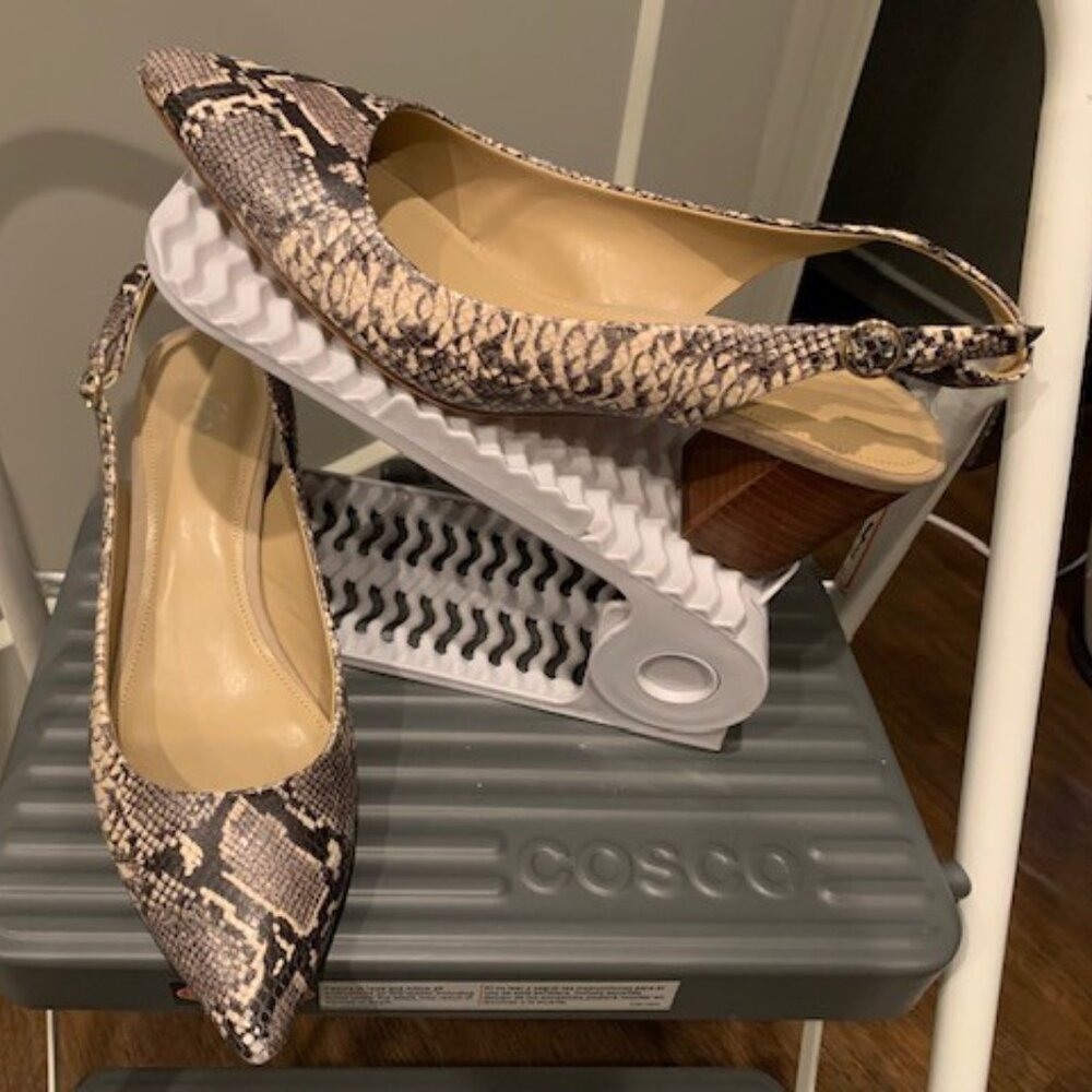 Faux animal print slingback heels - size 9.5
